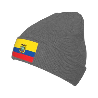 ZKLCRYTR Flag of Ecuador Beanie Hat Acrylic Knit Warm Winter Hats for Women Men Skull Cap Deep Heather