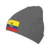 ZKLCRYTR Flag of Ecuador Beanie Hat Acrylic Knit Warm Winter Hats for Women Men Skull Cap Deep Heather view 1