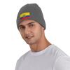 ZKLCRYTR Flag of Ecuador Beanie Hat Acrylic Knit Warm Winter Hats for Women Men Skull Cap Deep Heather view 2