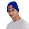 ZKLCRYTR Flag of The Balearic Islands Beanie Hat Acrylic Knit Warm Winter Hats for Women Men Skull Cap Blue view 2