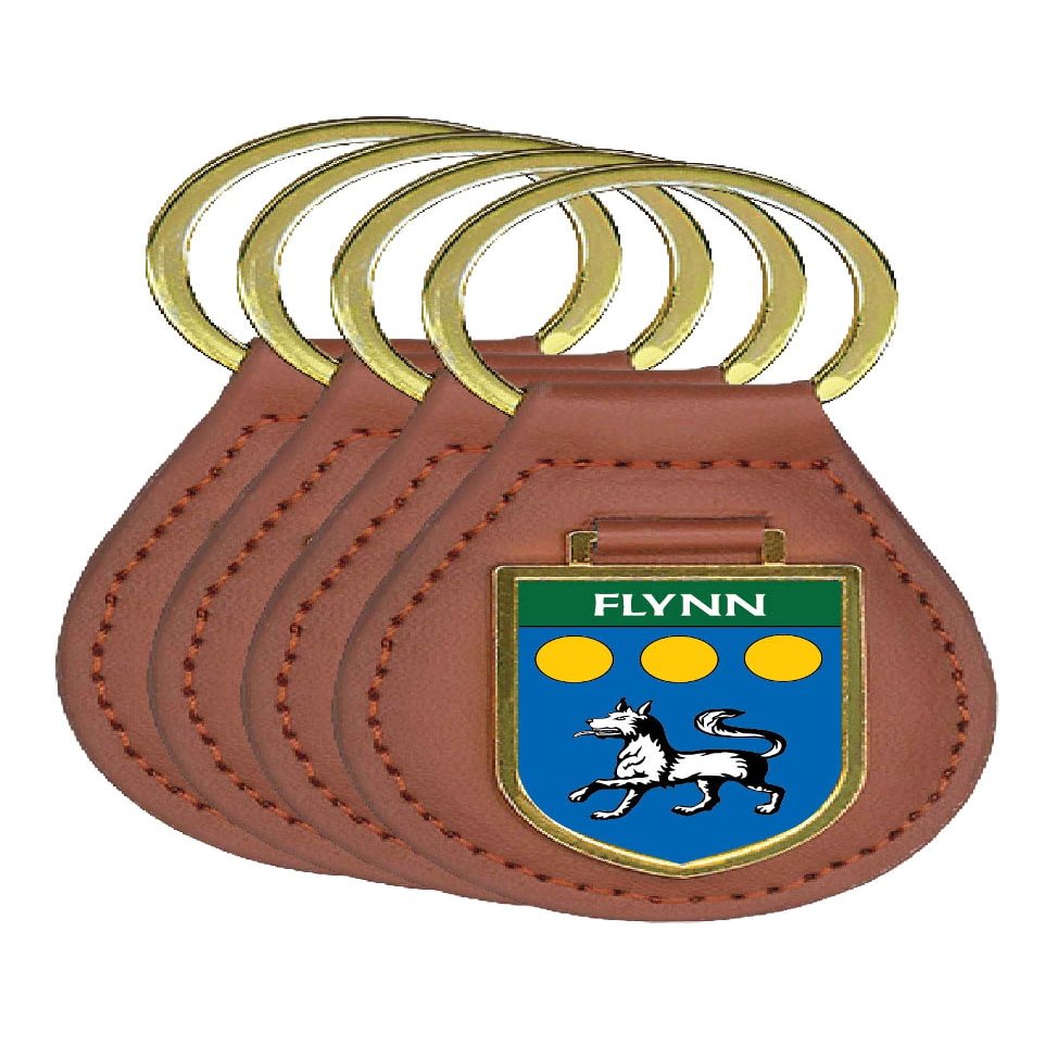 Historic Families Flynn Family Shield Crest Coat of Arms Key Ring