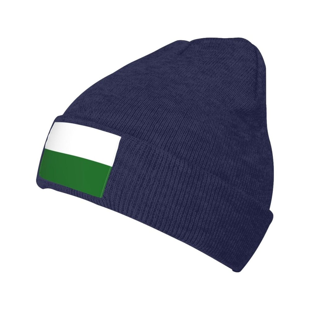 ZKLCRYTR Flag of Saxony Beanie Hat Acrylic Knit Warm Winter Hats for Women Men Skull Cap Navy Blue