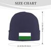 ZKLCRYTR Flag of Saxony Beanie Hat Acrylic Knit Warm Winter Hats for Women Men Skull Cap Navy Blue view 4