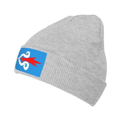 ZKLCRYTR Flag of Ainu Beanie Hat Acrylic Knit Warm Winter Hats for Women Men Skull Cap Gray