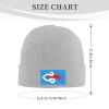 ZKLCRYTR Flag of Ainu Beanie Hat Acrylic Knit Warm Winter Hats for Women Men Skull Cap Gray view 4