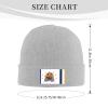 ZKLCRYTR Florence County Flag Beanie Hat Acrylic Knit Warm Winter Hats for Women Men Skull Cap Gray view 4