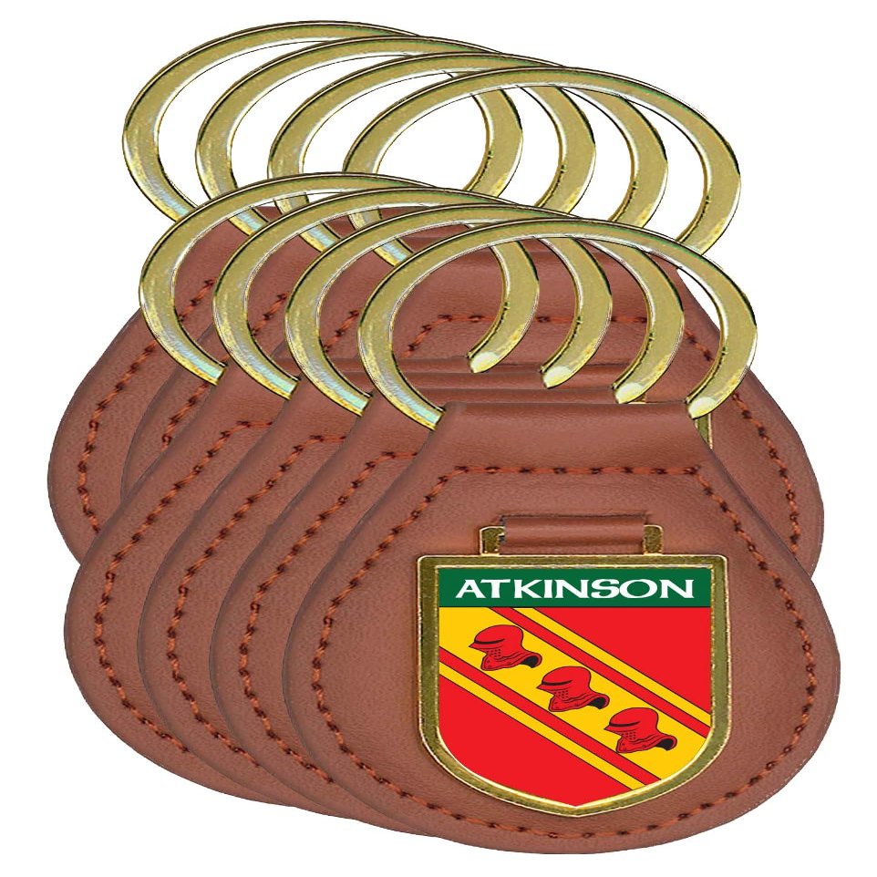 Historic Families Atkinson Family Shield Crest Coat of Arms Key Ring