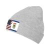 ZKLCRYTR Ripped Style American and Flag of West Virginia Beanie Hat Acrylic Knit Warm Winter Hats for Women Men Skull Cap Gray view 1