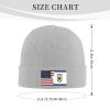 ZKLCRYTR Ripped Style American and Flag of West Virginia Beanie Hat Acrylic Knit Warm Winter Hats for Women Men Skull Cap Gray view 4