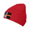 ZKLCRYTR Ripped Style American and Thin Orange Line Flag Beanie Hat Acrylic Knit Warm Winter Hats for Women Men Skull Cap view 1