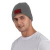 Silk Style Flag of The Tuvan People's Republic Beanie Hat Acrylic Knit Warm Winter Hats for Women Men Skull Cap Deep Heather view 2
