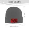 Silk Style Flag of The Tuvan People's Republic Beanie Hat Acrylic Knit Warm Winter Hats for Women Men Skull Cap Deep Heather view 4