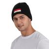 ZKLCRYTR Flag of Egypt Beanie Hat Acrylic Knit Warm Winter Hats for Women Men Skull Cap Black view 2