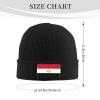 ZKLCRYTR Flag of Egypt Beanie Hat Acrylic Knit Warm Winter Hats for Women Men Skull Cap Black view 4