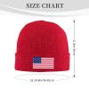 ZKLCRYTR Hopkinson Flag Beanie Hat Acrylic Knit Warm Winter Hats for Women Men Skull Cap Red view 4