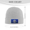 ZKLCRYTR Mesh Style Flag of The Northern Mariana Islands Beanie Hat Acrylic Knit Warm Winter Hats for Women Men Skull Cap Gray view 4