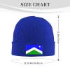 ZKLCRYTR Flag of Seward, Alaska Beanie Hat Acrylic Knit Warm Winter Hats for Women Men Skull Cap Blue view 4