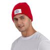 Flag of Yonkers, New York Beanie Hat Acrylic Knit Warm Winter Hats for Women Men Skull Cap Red view 2