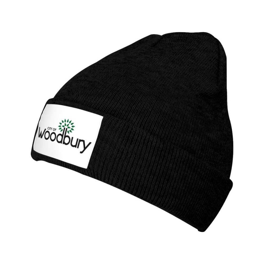ZKLCRYTR Flag of Woodbury, Minnesota Beanie Hat Acrylic Knit Warm Winter Hats for Women Men Skull Cap Black