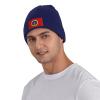 Flag of St. Mary's County, Maryland Beanie Hat Acrylic Knit Warm Winter Hats for Women Men Skull Cap Navy Blue view 2