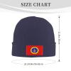 Flag of St. Mary's County, Maryland Beanie Hat Acrylic Knit Warm Winter Hats for Women Men Skull Cap Navy Blue view 4