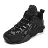 Kids Boys Girls Sports Shoes Cushion Sneakers Non-Slip High Top Outdoor Running Shoes for School Athletic Training (Black, 2.5 Big Kids) view 1
