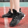 Kids Boys Girls Sports Shoes Cushion Sneakers Non-Slip High Top Outdoor Running Shoes for School Athletic Training (Black, 2.5 Big Kids) view 3