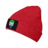 Creative Sierra Leone Patriot Skull National Flag Beanie Hat Acrylic Knit Warm Winter Hats for Women Men Skull Cap Red view 1