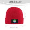 Creative Sierra Leone Patriot Skull National Flag Beanie Hat Acrylic Knit Warm Winter Hats for Women Men Skull Cap Red view 4