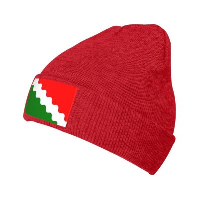 Flag of San Sebastin, Puerto Rico Beanie Hat Acrylic Knit Warm Winter Hats for Women Men Skull Cap Red