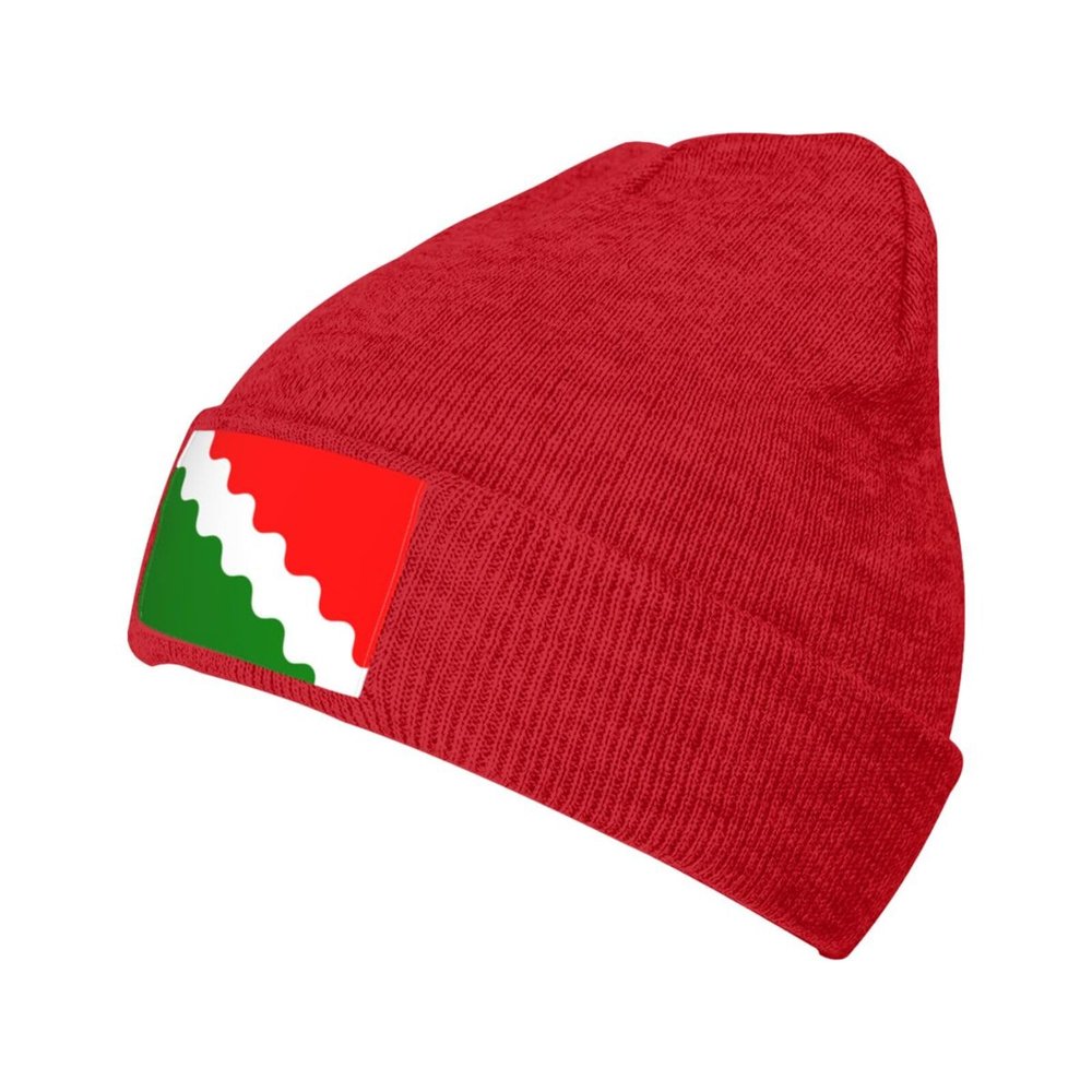 Flag of San Sebastin, Puerto Rico Beanie Hat Acrylic Knit Warm Winter Hats for Women Men Skull Cap Red