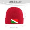Flag of San Sebastin, Puerto Rico Beanie Hat Acrylic Knit Warm Winter Hats for Women Men Skull Cap Red view 4
