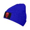 Creative Oman Patriot Skull National Flag Beanie Hat Acrylic Knit Warm Winter Hats for Women Men Skull Cap Blue view 1