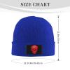 Creative Oman Patriot Skull National Flag Beanie Hat Acrylic Knit Warm Winter Hats for Women Men Skull Cap Blue view 4