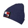 I Stand for The Panama Flag and I Kneel for The Cross Beanie Hat Acrylic Knit Warm Winter Hats for Women Men Skull Cap Navy Blue