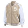 WEAR by Erin Andrews Women's Tan Dallas Cowboys Tonal Full-Zip Bomber Jacket view 3