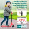 SereneLife 3 Wheel Scooter for Toddlers & Kids, Foldable Seat, LED Wheels, Adjustable Handlebar, Anti-Slip Deck, Rear Foot Brake, Lean-to-Steer, Kid Scooter Ages 18M7Y, Supports up to 110 lbs view 3