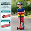 SereneLife 3 Wheel Scooter for Toddlers & Kids, Foldable Seat, LED Wheels, Adjustable Handlebar, Anti-Slip Deck, Rear Foot Brake, Lean-to-Steer, Kid Scooter Ages 18M7Y, Supports up to 110 lbs view 4