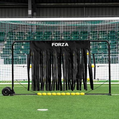 FORZA Mini GK Ball Deflector | Premium Goalkeeper Training Equipment  Customizable Options for Versatile Practice, Includes Carry Bag (with Wheels, Slight Screen + Ramp + Tassels)