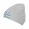 Floral Seamless Pattern Beanie Hat Acrylic Knit Warm Winter Hats for Women Men Skull Cap Gray view 1