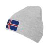 ZKLCRYTR Flag of Iceland Beanie Hat Acrylic Knit Warm Winter Hats for Women Men Skull Cap Gray view 1