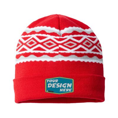 Cap America Custom Unisex USA- Made Diamond Cuffed Comfort Beanie