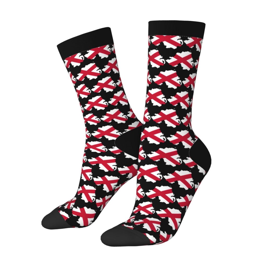 AWESOWE Northern Ireland Terrain Map Socks For Men Women Gift Sport Wicking Crew Socks Warm Cozy Socks