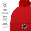 FOCO Atlanta Falcons NFL Stretch Gloves & Logo Pom Knit Cap Hat Winter Beanie - Bundle view 2