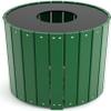 Frog Furnishings 32-Gallon Round Standard Waste Receptacle for Tennis Courts, Green view 1