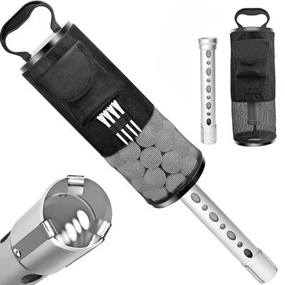 Golf Retriever Portable Shag Bag Golf Shag Bag Golf Pick Up with Detachable Aluminum Alloy Tube Pocket Shagger Storage up to 80 Balls