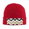 Black White Stripes Printd Knitted Hat Warm Winter Hats High Elasticity Personalized Knitted Hat Red view 1