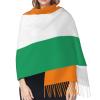 Flag of Cote d'Ivoire print Cashmere imitation tassel shawl Warm tassel scarf poncho shawl clothing accessory view 4