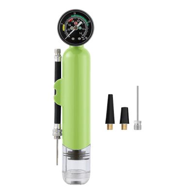 FytStycale Hand Air Pump with Pressure Gauge for Sports Equipment, Green