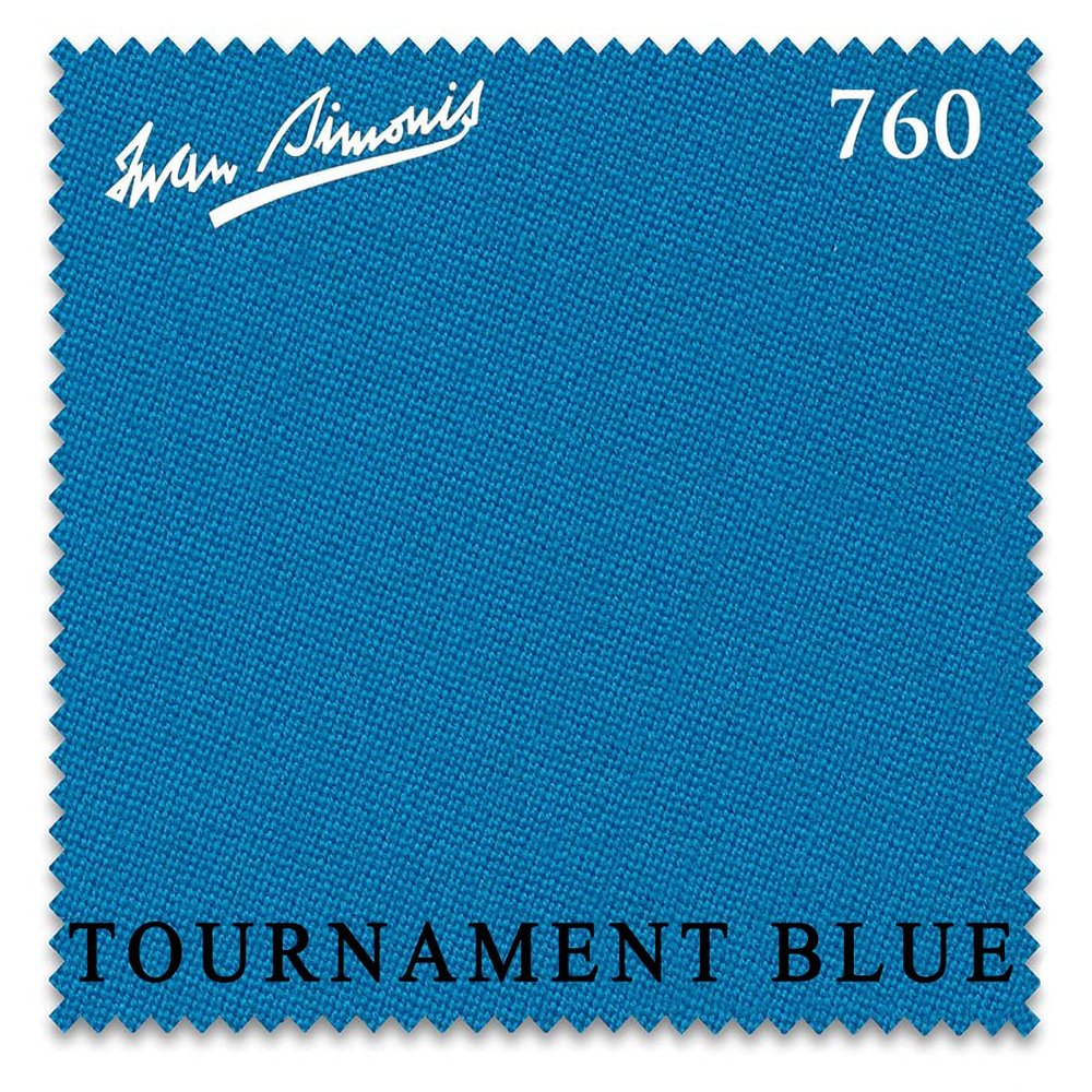 Simonis 760 Billiard Pool Table Cloth - Pre-Cut Rails - Authorized Dealer (Tournament Blue, 8 ft)